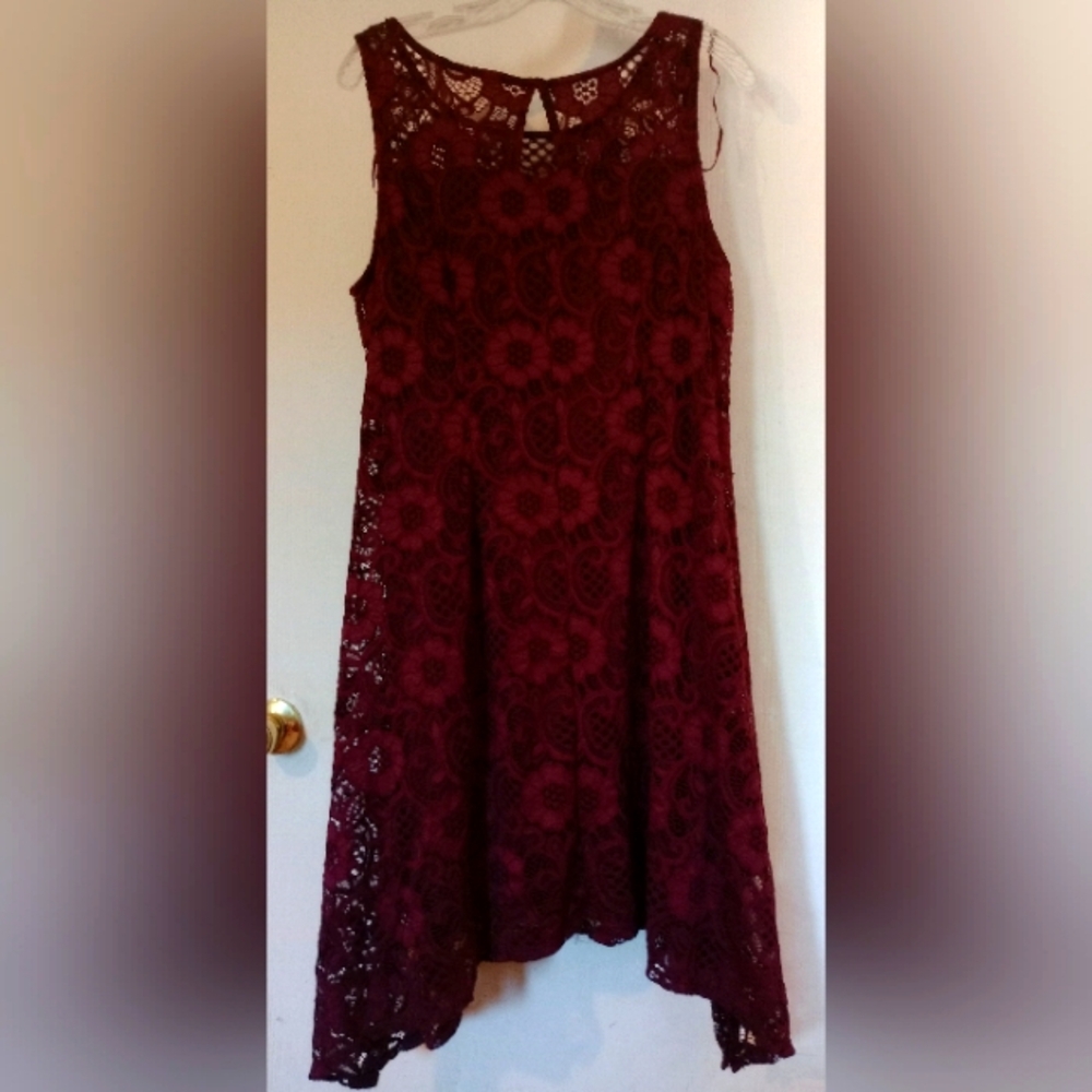 Bethany Lacey Crochet Sleeveless Dress Sz.‎ Large
